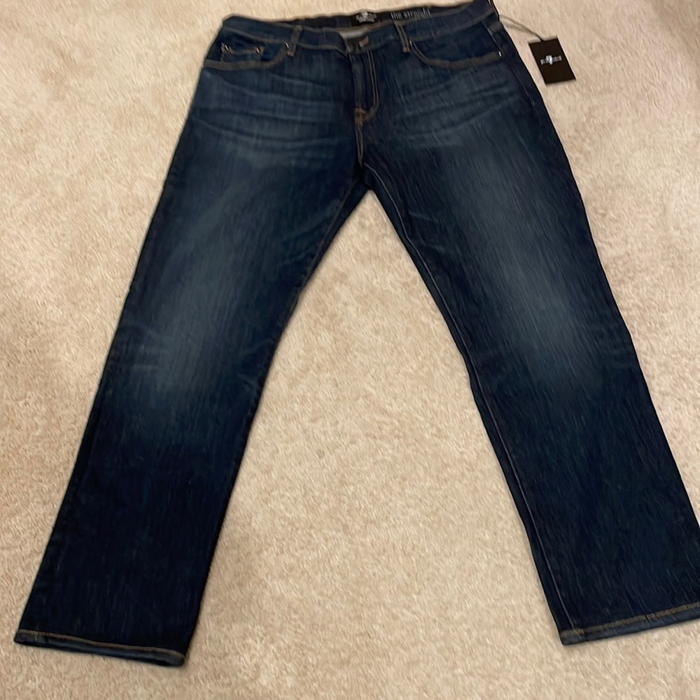 NEW 7 for all mankind men’s jeans, size 38, the straight, dark blue color